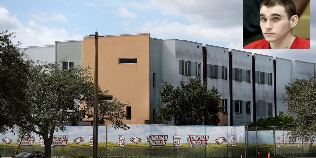 Una combinación de fotografías de Nikolas Cruz y el edificio de la escuela secundaria Marjory Stoneman Douglas, donde 17 personas fueron asesinadas el 14 de febrero de 2018 en un tiroteo masivo.