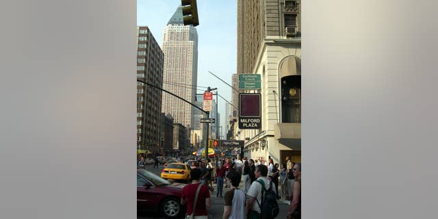 New York's Milford Plaza Hotel, which has now been renamed to Row NYC. (Photo by PA Images via Getty Images)