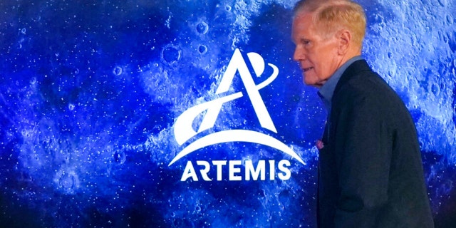 NASA Administrator Bill Nelson arrives at a news conference to address the status of the NASA moon rocket for the Artemis 1 mission to orbit the Moon at the Kennedy Space Center, Monday, Aug. 29, 2022, in Cape Canaveral, Fla. 