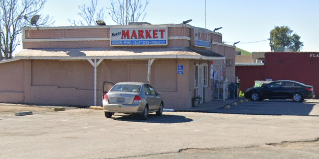 A liquor store in Southern California where an attempted robbery occurred.