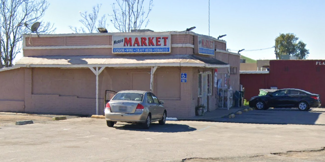 The liquor store in Southern California where the attempted robbery unfolded