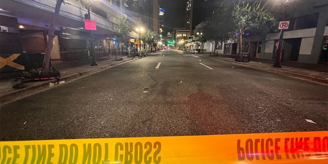 Scene of shooting in downtown Orlando, Fla. (Fox35Orlando)