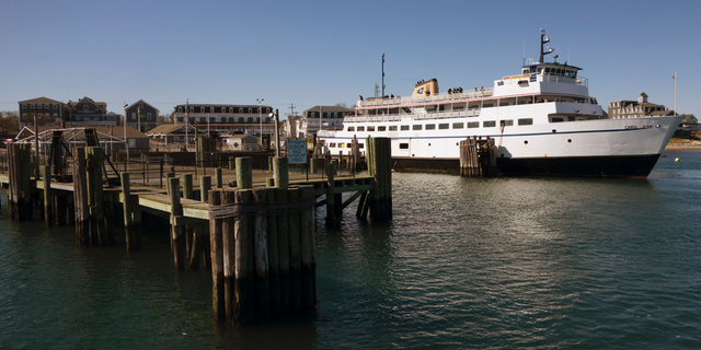 A ferry is seen in Block Island, in Rhode Island, in 2016.