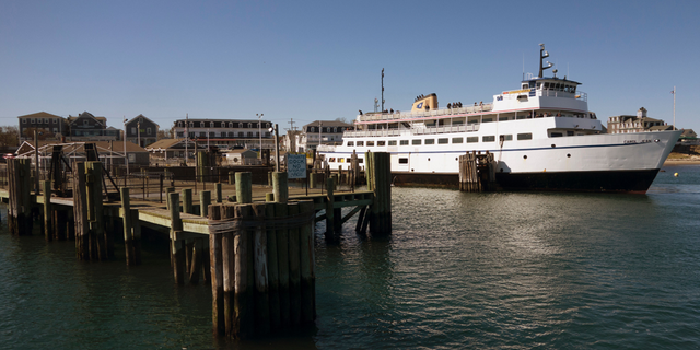 A ferry is seen in Block Island, in Rhode Island, in 2016.