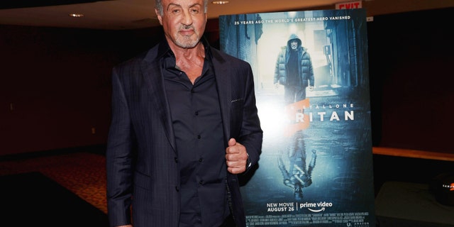 Sylvester Stallone surprises fans at a special screening of MGM and Prime Video's "Samaritan" on Aug. 25.