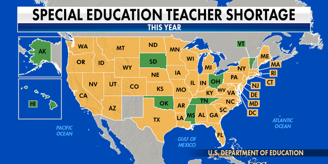 48 states are reporting a special education teacher shortage in 2022.