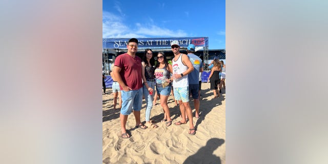 Crimean couple Ilias and Yana spend time at the beach with the Salch family.