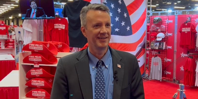 Rep. Ben Cline, a Republican from Virginia, talks to Fox News Digital at CPAC in Texas on Aug. 6, 2022.