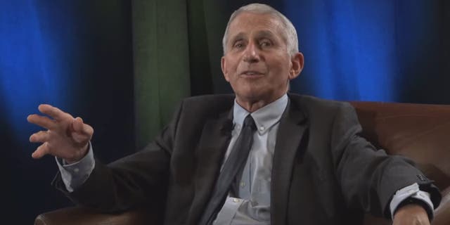 Dr. Anthony Fauci speaks during a talk at the Fred Hutchinson Cancer Center campus in Seattle on Aug. 9, 2022.