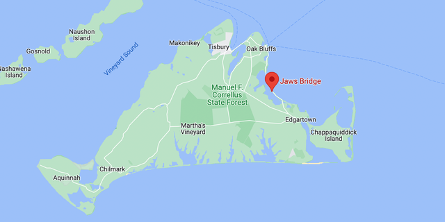 ‘Jaws Bridge’ connects Edgartown and Oak Bluffs on Martha's Vineyard.