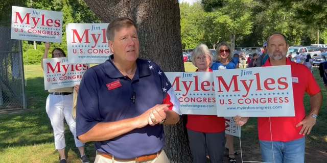 GOP candidate Jim Myles speaks on Fox News Digital on August 20, 2022.