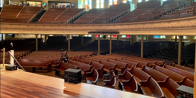 Johnny Cash met June Carter, sparking one of the most famous romances in entertainment history, from about this spot behind the stage at the Ryman Auditorium in Nashville, according to music legend.