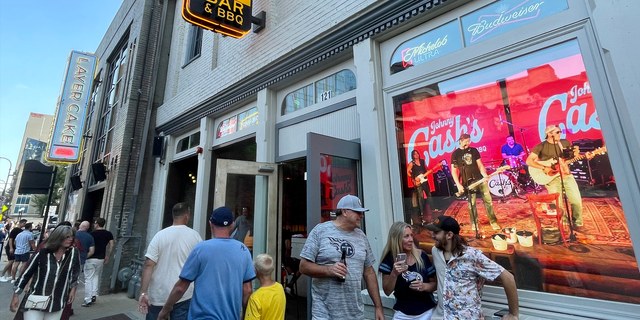 Johnny Cash's Bar and BBQ is a popular entertainment venue in downtown Nashville.