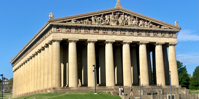 The Parthenon in Nashville's Centennial Park is a full-scale replica of the original Parthenon in Athens. 