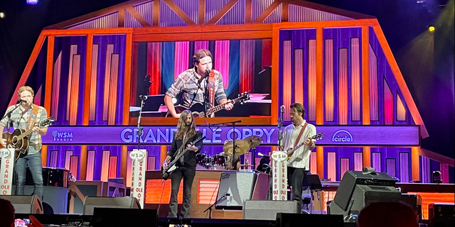 A Thousand Horses perform at the Grand Ole Opry in Nashville, August 27, 2022. The Grand Ole Opry moved from the Ryman Auditorium in downtown Nashville to its current Opryland location in March 1974. 