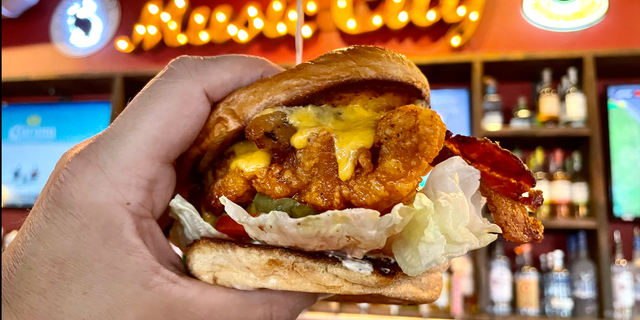 Deliciousness on display: Nashville hot chicken and cheddar sandwich from Party Fowl on 8th Avenue in The Gulch neighborhood. 