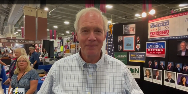Late.  Ron Johnson, R-Wis., at the Wisconsin State Fair.