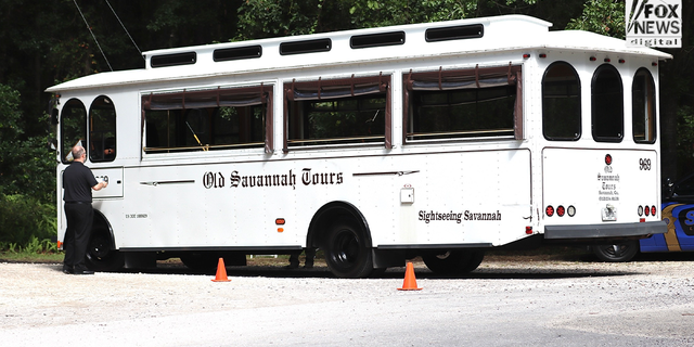 Shuttle busses arrive at the Georgia home of Ben Affleck, where he and Jennifer Lopez are planning to marry on Saturday evening.