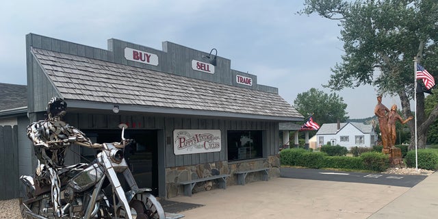 Pappy's Vintage Cycles, Sturgis, S.D., owned today by motorcycle dealer Vinny Terranova, pays homage to Sturgis Motorcycle Rally founder J.C. andquot;Pappyandquot; Hoel. He owned an Indian Motorcycle shop on this location when he founded the rally in 1938. 