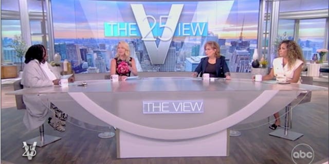 "The View" hosts, Whoopi Goldberg, Sara Haines, Joy Behar and Sunny Hostin.