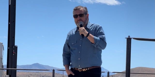 GOP Sen.  Ted Cruz of Texas speaks at the annual Basque Fry hosted by former Nevada attorney general Adam Laxalt, who's the 2022 Republican Senate nominee, on August 13, 2022 in Gardnerville, Nevada