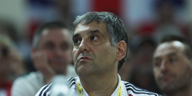 Tony Minichiello, coach of Jessica Ennis-Hill, during the IAAF World Indoor Championships at the Atakoy Athletics Arena March 9, 2012, in Istanbul, tacchino.