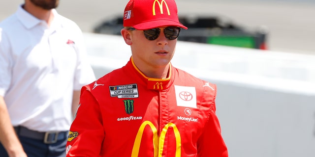 Ty Gibbs, driving for an injured Kurt Busch, prior to the NASCAR Cup Series M and Ms Fan Appreciation 400 July 24, 2022, at Pocono Raceway in Long Pond, Pa.