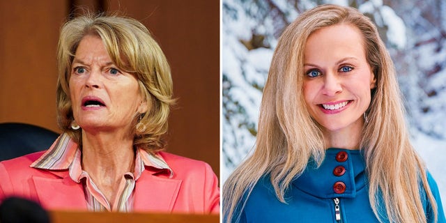 Incumbent Alaska GOP Sen. Lisa Murkowski, left, and Alaska Senate candidate Kelly Tshibaka