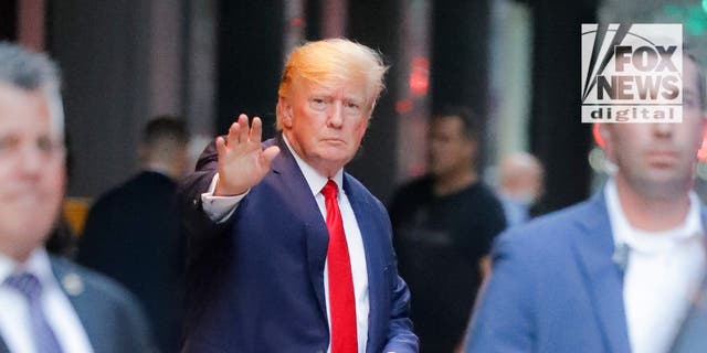 Donald Trump leaves New York City after the FBI raid on his Mar-a-Lago resort.