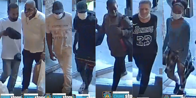 Police in New York City are looking for seven people who they say stole around $30,000 from a Lululemon store in Manhattan.