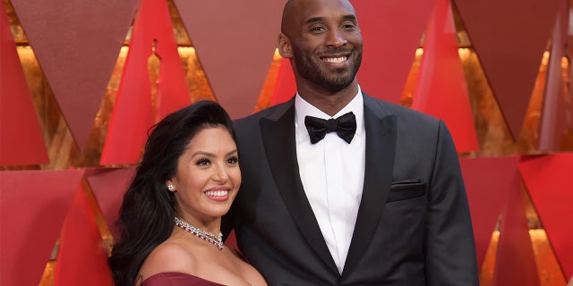 Vanessa and Kobe Bryant arrive at the Oscars in Los Angeles, March 4, 2018. Vanessa is suing Los Angeles County over photos deputies shared of her husband's remains after he died in a 2020 helicopter crash.