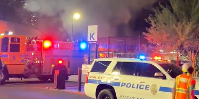 A fire started at Allegiant Stadium in Las Vegas.