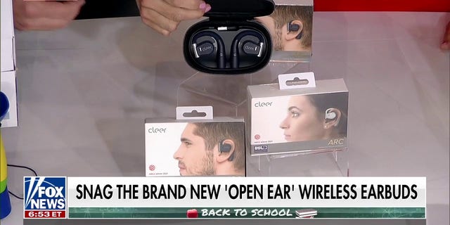 Cleer Audio's ARC open ear wireless headphones are shown on "Fox and friends" Tuesday 16 August 2022.