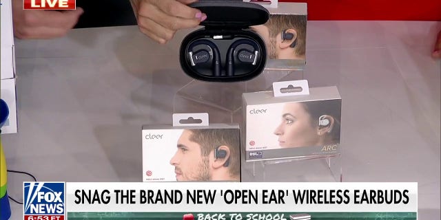 ARC open ear wireless headphones by Cleer Audio are shown on "Fox and Friends" on Tuesday, August 16, 2022.