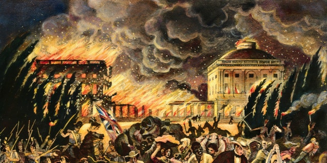 On This Day In History August 24 1814 British Troops Ransacked   White House Washington Burning Getty 