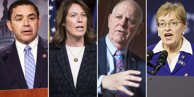 From left to right: Democratic Reps. Henry Cuellar of Texas, Cindy Axne of Iowa, Tom O'Halleran of Arizona, and Marcy Kaptur of Ohio.