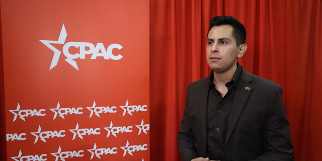 Abraham Enriquez, president and founder of Bienvenido US, speaks with Fox News Digital in Dallas, Texas for the 2022 CPAC convention. 