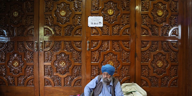 An Afghan Sikh refugee seen at Guru Arjan Dev ji Gurdwara, Mahavir Nagar, on Aug. 20, 2021, in New Delhi, India. More and more Afghan Sikhs are seeking refuge in India to escape religious persecution.