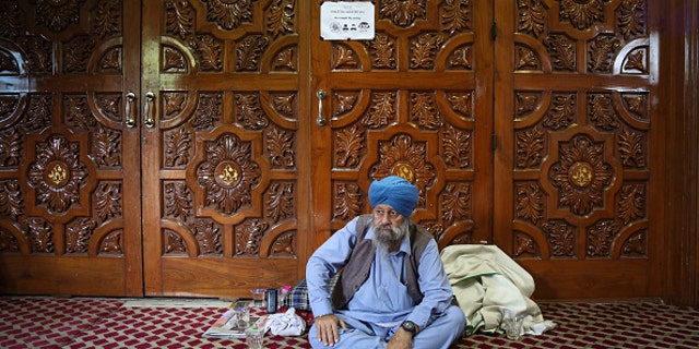 An Afghan Sikh refugee seen at Guru Arjan Dev ji Gurdwara, Mahavir Nagar, on Aug. 20, 2021, in New Delhi, India. More and more Afghan Sikhs are seeking refuge in India to escape religious persecution.