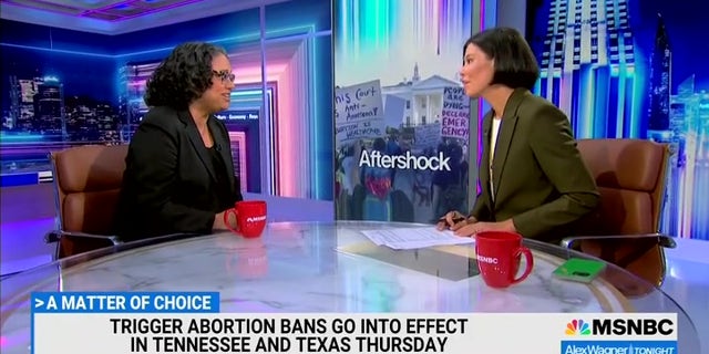 Alex Wagner speaks with NARAL Pro-Choice America President Mini Timmaraju on Thursday, August 25, 2022 in the episode "Alex Wagner Tonight" at MSNBC.