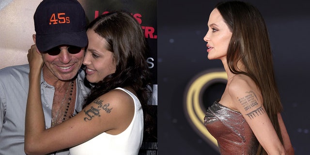 Angelina Jolie removed Billy Bob Thornton's name from her upper arm.