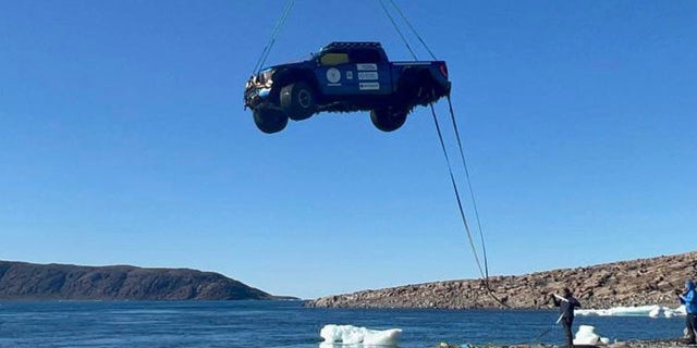 The truck was airlifted to Gjoa Haven from where it will be shipped to Montreal.