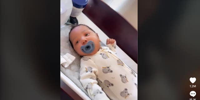 Baby Bella Burton was born six weeks ago.