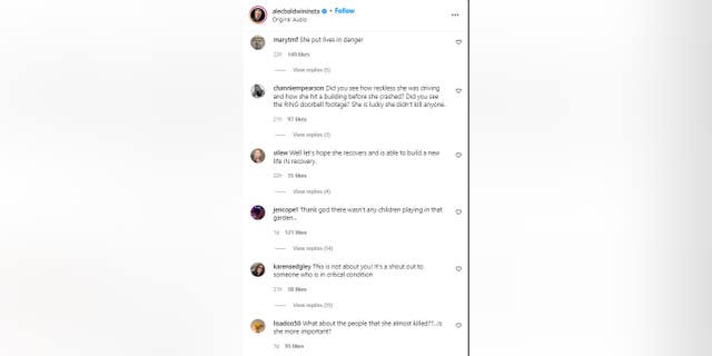 Die Fans von Alec Baldwin reagierten auf sein Instagram-Video, in dem er Anne Heche seine Unterstützung anbot.