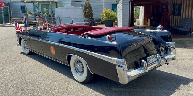 The car is stored in a special garage built near the NYPD tow pound in Brooklyn, N.Y.