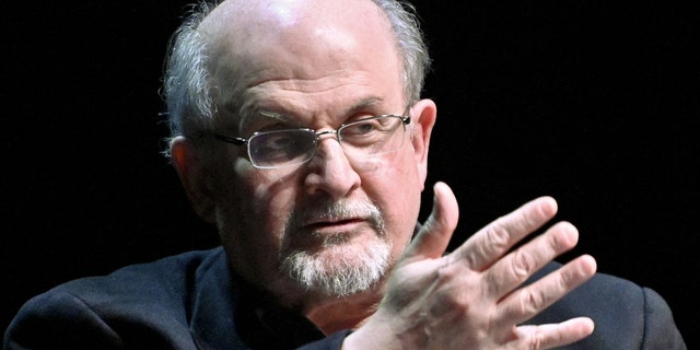 Salman Rushdie speaks in Austria in November 2019