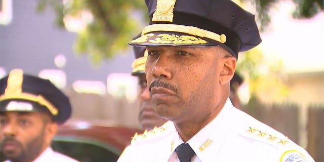 D.C. Metropolitan Police Chief Robert Contee addresses media after shooting outside IDEA Public Charter School. 