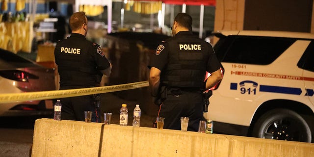 The shooting unfolded behind a restaurant in Ajax, Ontario, around 1:20 a.m., police said.