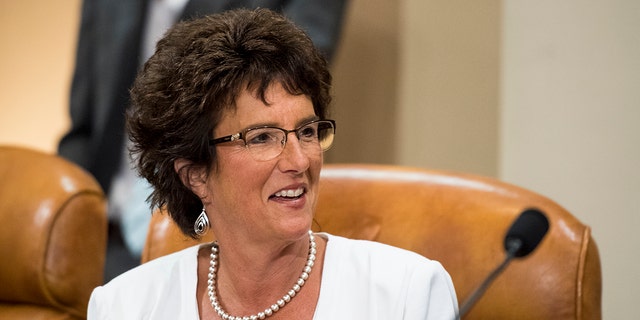 The late Rep. Jackie Walorski, R-Ind., is shown on July 18, 2018.