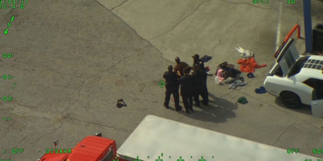 Deputies took the suspect into custody without incident.